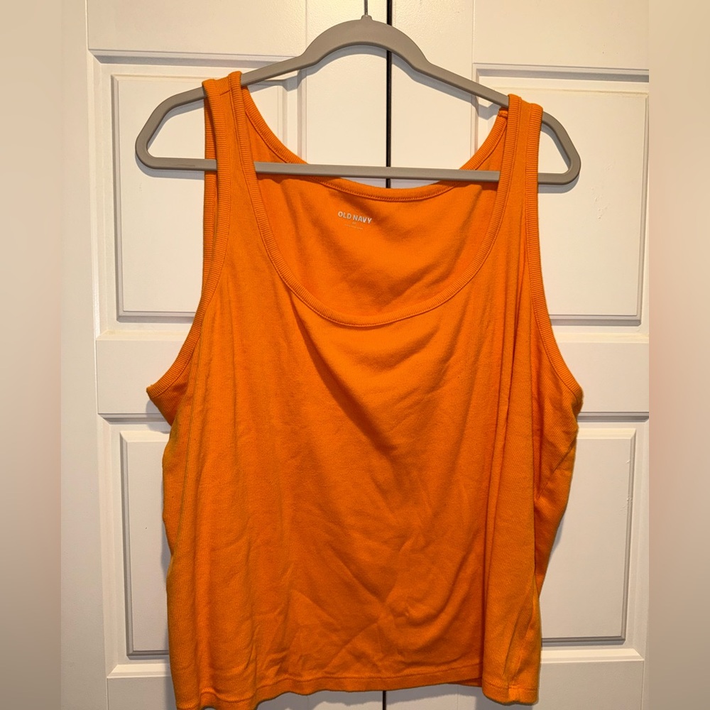 Old Navy Women's Bright Orange Scoop Tank 4X